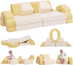 LOAOL Kids Couch 10PCS, Modular Kids Play Couch, Imaginative Convertible Play by LOAOL