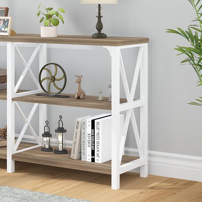 LVB Farmhouse Entryway Table, Industrial Wood Sofa Table - Image 5