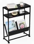 Narrow End Table for Small Spaces by Zexvida