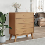 Scandinavian Style Solid Pine Wood Drawer Cabinet - Image 3