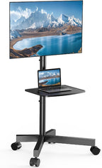PERLESMITH Rolling TV Stand for 23-63 Inch Flat/Curved Screen TVs up to 88 lbs - Image 8
