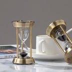 Hourglass Timer, 15 Minutes Hourglass Timer, Embossed White Sand Metal Glass - Image 5