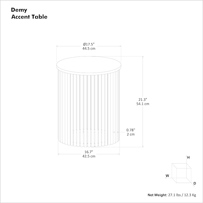 SIMPLIHOME Demy Metal Accent Table - Image 3