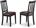 East West Furniture ANC-BLK-LC Antique Dining Room Chairs by EastWestFurniture