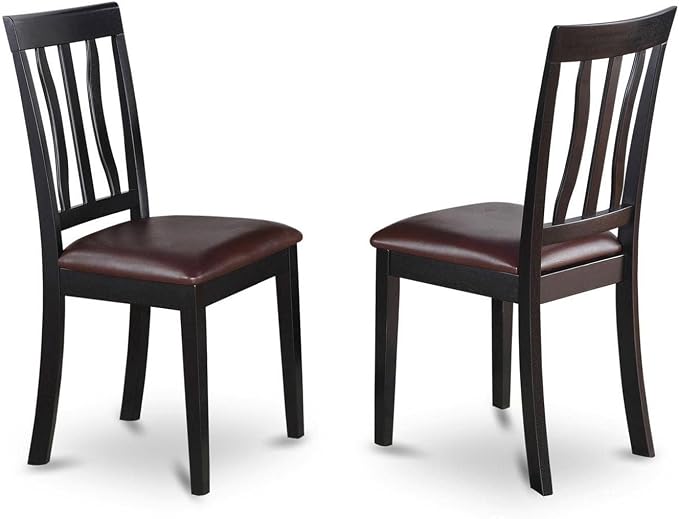 East West Furniture ANC-BLK-LC Antique Dining Room Chairs by EastWestFurniture