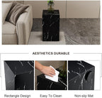 End Table, Side Table Living Room Table, Faux Marble Sofa Couch Bedside - Image 5
