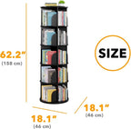 SpaceAid 5 Tier Rotating Bookshelf Tower, Spinning Bookcase Lazy Susan - Image 2