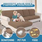 H.VERSAILTEX Sectional Couch Covers 4 Pieces Sofa Seat Cushion Covers L Shape - Image 7
