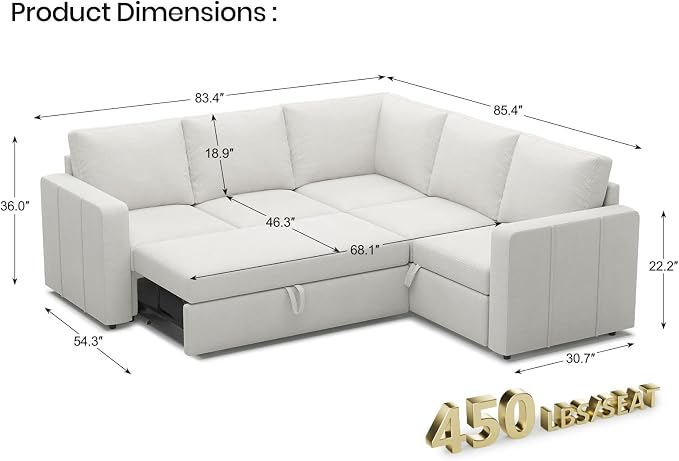 Belffin Modular Sectional Sleeper Sofa - Image 2