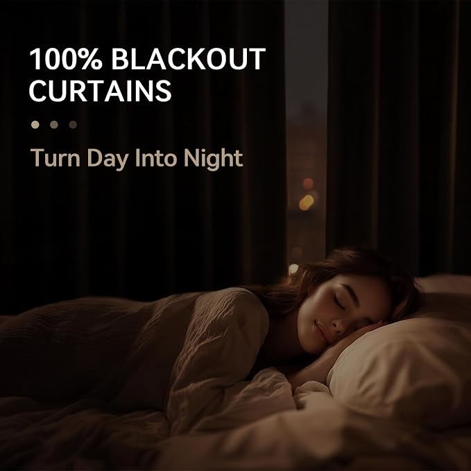 Linen Textured Total Blackout Curtains - Image 2