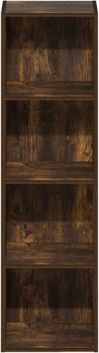 Furinno PASIR Book Shelf, 4-Tier Modern Bookshelf, Open Shelves Bookcase 9 x 12 - Image 8