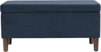 HomePop Malmo Decorative Storage Bench -Blue Velvet - Image 9