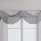 Chyhomenyc Charcoal Grey Sheer Scarf Valances - Image 8