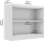 Bush Home Small 2 Shelf Bookcase, 2 Tier Bookshelf Storage Cabinet - Image 3