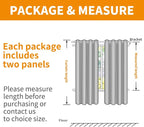 YoungsTex White Linen Semi Sheer Curtains 45 Inch Length 2 Panels | Short Light - Image 8