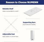 NUMENN Triple Column 5 Tier Bookshelf, Bookcase - Image 7
