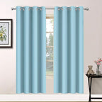 Yakamok Room Darkening Curtains 52x63 inch Length Sky Blue-Living Room | 2 by Yakamok
