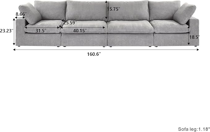 JACH 4-Seats Modular Sectional Couches - Image 2