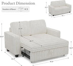 Belffin Corduroy Sectional Sleeper Sofa - Image 2