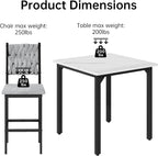 AWQM 5-Piece Dining Table Set, Dining Table Set - Image 8