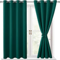 Blackout Curtains for Bedroom, Hunter Green, 52 x 54 Inch, 2 Panels | Thermal by Hiasan