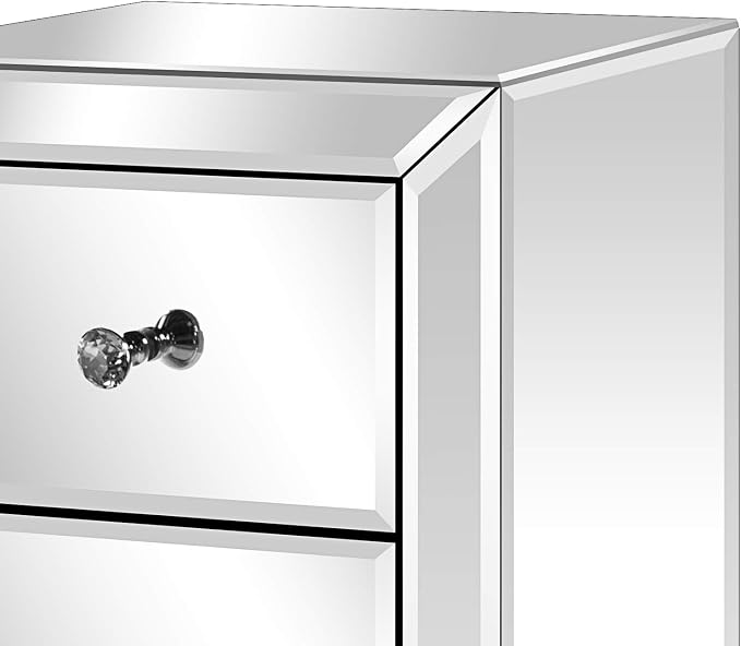 Mirrored End Table Modern Small Sofa Corner Table - Image 6