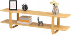 HollyHOME Bamboo TV Stand with Storage - Image 8