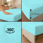 Sleeper Sofa Bed Sheet, 100% Cotton 400 Thread Count, 4 Piece Set, Deep Pocket - Image 9
