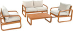 Merax Outdoor 4-Piece Acacia Wood Conversation Set - Image 4