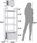Furologee 5 Tier Bookshelf - Image 3