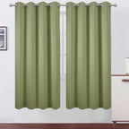 Sage Green Thermal Blackout Curtains/52 x 72 Inch/Set of 2 Panels Room by Lemomo