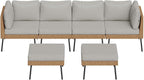Aoxun 6 Piece Patio Furniture Set, 6 Seats Outdoor Sectional Sofas - Image 9