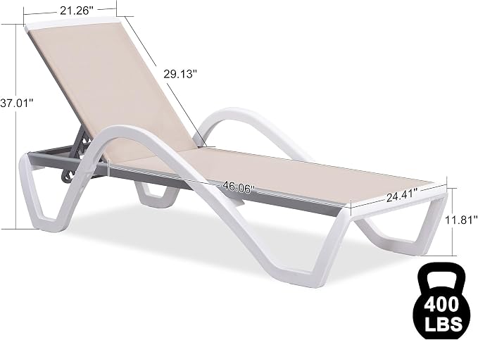 PURPLE LEAF Patio Chaise Lounge Chair - Image 2