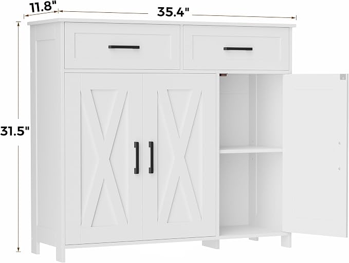 Homhedy Sideboard Buffet Cabinet, Coffee Bar Storage Cabinet - Image 2