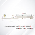 Retractable TV Shelf, Solid Wood Minimalist TV Stand, Mid-Century TV Console - Image 4