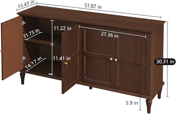 ARTPOWER Sideboard Buffet Cabinet - Image 2