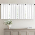 MIULEE Set of 4 Pure White 45 Inch Short Blackout Kitchen Window Curtains | by MIULEE