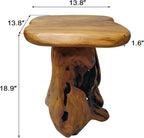 Brefhome 18.9" Tall Cedar Tree Stump Stool, Natural Wood Side Table, - Image 3