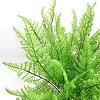 Artificial Fern Leaves Plants, Plastic Shrubs Grass Fake Bushes 2pcs, Outdoor Indoor Greenery Home Garden Décor Verandah Planting Filler Table Centerpieces Arrangements DIY Decoration - Image 4