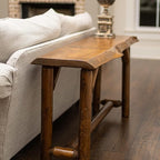 Rustic Sofa Table 56" Live Edge Console Table Cedar & Pine Wood - Image 7