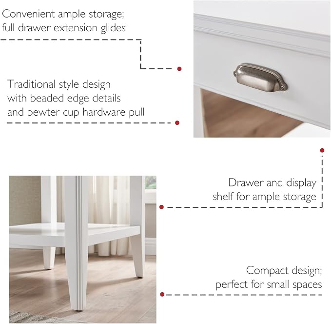 Leick Home Laurent 20 in. Solid Wood End Table - Image 8