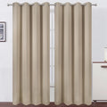 Blackout Curtains 66 x 84 inch/Khaki Curtains Set of 2 Panels/Thermal Insulated by Lemomo