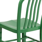 Flash Furniture Commercial Grade Green Metal Indoor-Outdoor Chair - Image 6