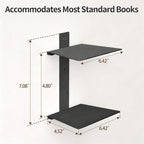 Invisible Floating Bookshelves 4 Tier, Heavy Duty Metal Book Organizer - Image 3
