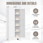Yizosh Metal Pantry Cabinet, - Image 2