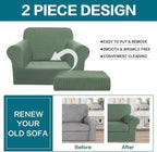 Turquoize 2 Piece Chair Covers Chair Slipcovers - Image 4