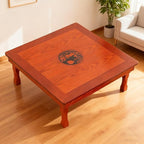 Folding Coffee Table, Square Wooden Low Table, Japanese Floor Sitting Tables - Image 6