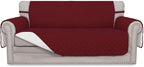 Easy-Going Reversible Couch Cover, 2 Cushion Sofa, Christmas Red/Ivory | by Easy-Going