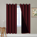 Yakamok Burgundy Red Blackout Curtains 72 Inches Long by Yakamok