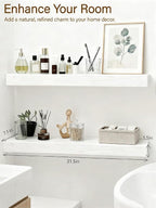 Solid Wood Floating Shelves, 31.5in Finished Real Wood Wall Shelves - Image 4